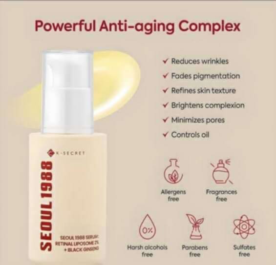 Picture of K-SECRET SEOUL 1988 Retinal Liposome 2% + Black Ginseng Serum