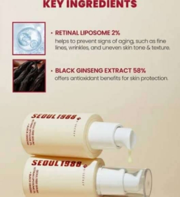Picture of K-SECRET SEOUL 1988 Retinal Liposome 2% + Black Ginseng Serum