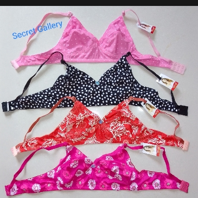 Picture of 4 Piece Stylish Printed stretchable bra for
Women / Multi Colour / Ladies Bra / Cotton ... - Multicolor
