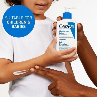 Picture of CeraVe Moiturising Lotion | 236ml | Daily Face, Body, Hand Moisturiser for Dry to Very Sensitive Skin - White