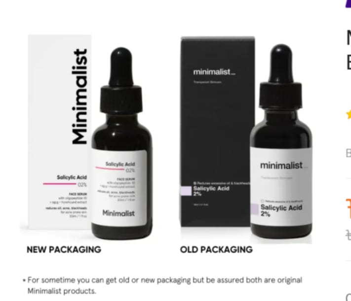 Picture of Minimalist 2% Salicylic Acid Serum For Acne, Blackheads & Open Pores-30 ml