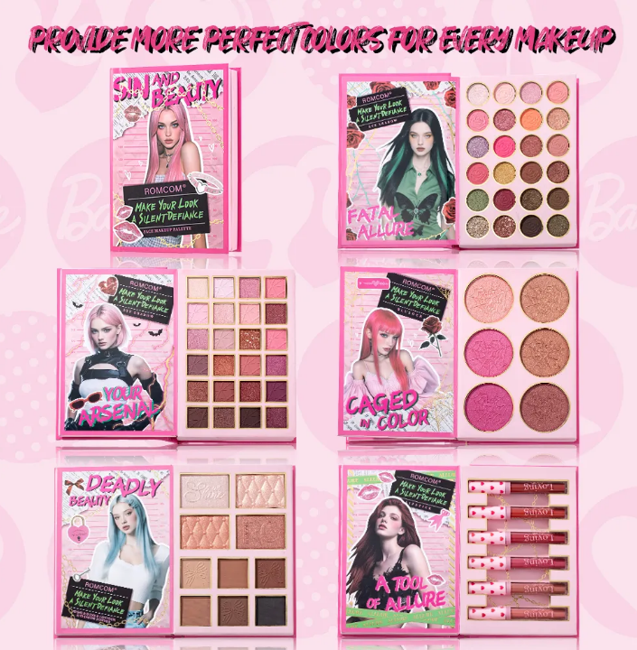 Picture of ROMCOM All in One Makeup Pallet Eyeshadow Palette Blusher Pallet Concealer Pallet highlighter Pallet Matte Lipstick Set