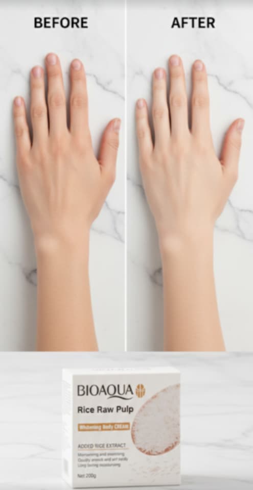 Picture of BIOAQUA Rice Raw Pulp Whitening Body Cream - 300gm