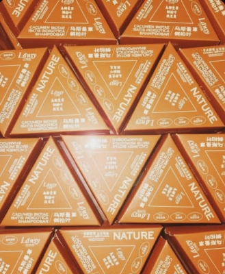 Picture of Nature Shampoo Bar for Soft Silky Shiny Smooth Dandruff free long hair - Orange