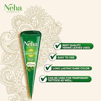 Picture of Niha Fast Color Cone Mehedi