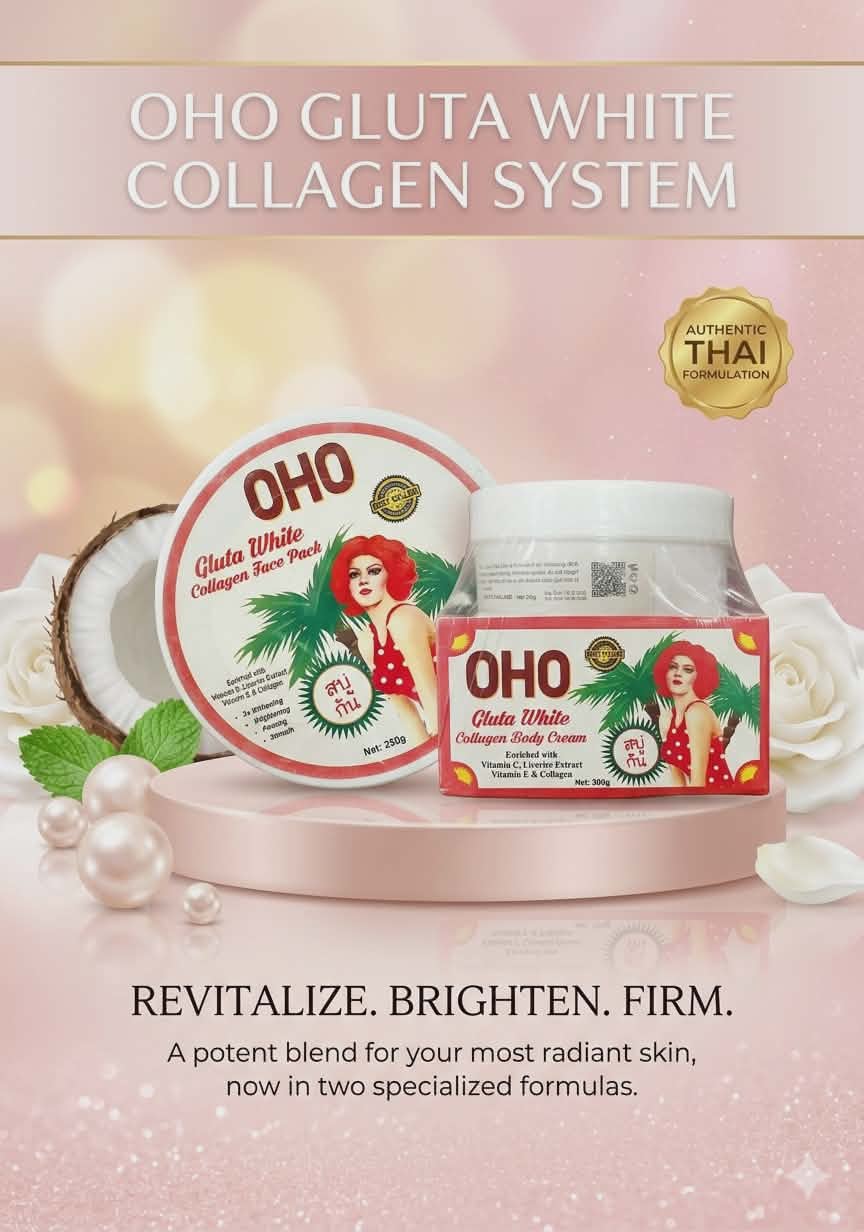 Picture of OHO Gluta White Collagen Body Cream & Face Pack - 300gm & 250gm
