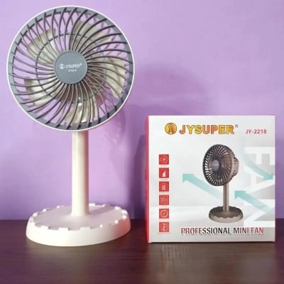 Picture of JYSUPER JY‑2218 Rechargeable AC/DC Mini Desk Fan 4000 mah Powerful Battery