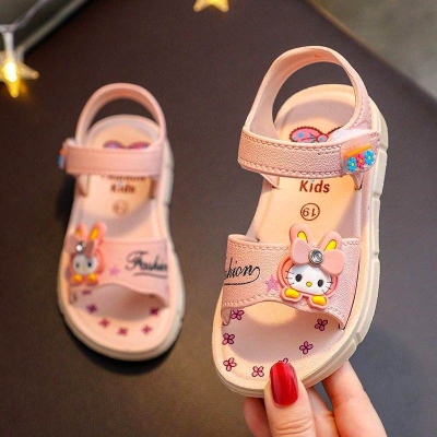 Picture of New cool Stylish Rubber slippers For girl children cartoon cute ndoor non silf outdoor children's slippers soft sole Sandal's