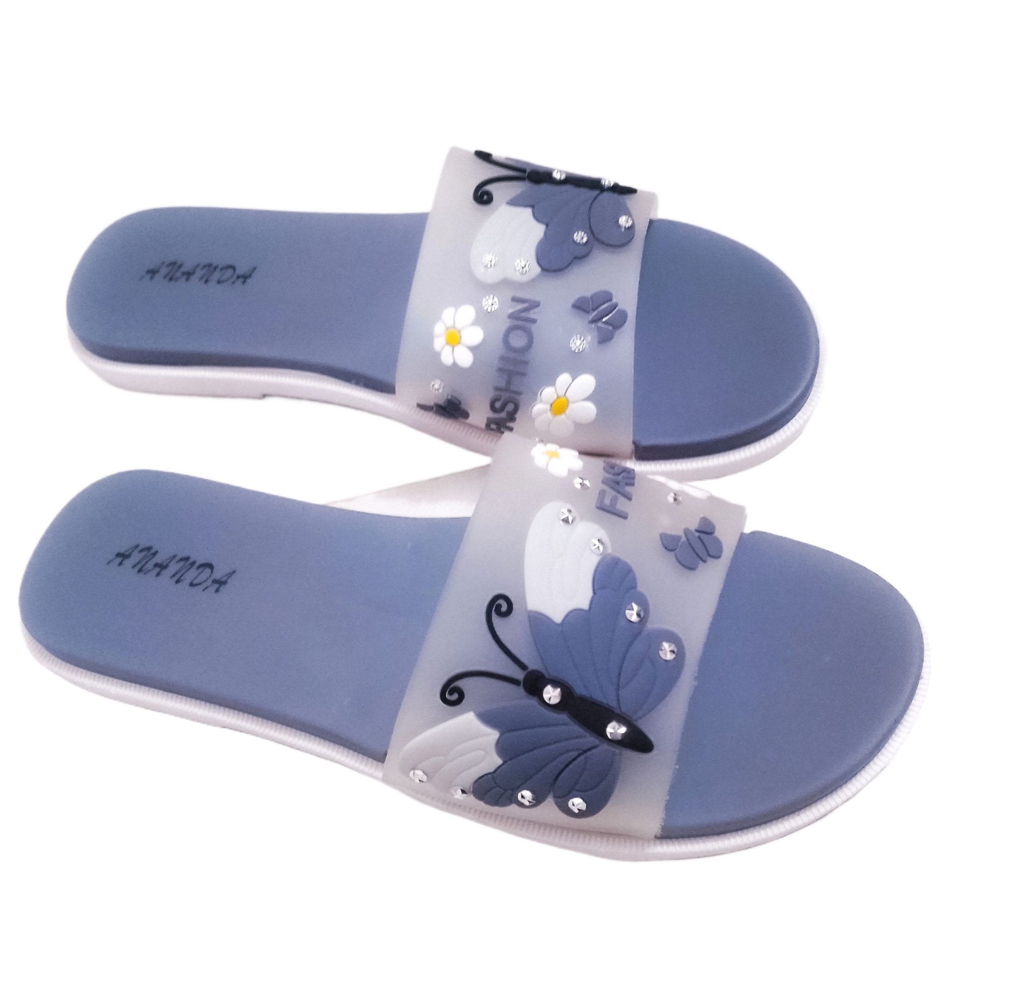Picture of Womens Viral Flat Regular China Shoes  New Fashionable Ladies Flat Slipper Sandals New Premium Sandal for Girls | Trending Slippers For woman Low Price Color - Green, Blue, Pink