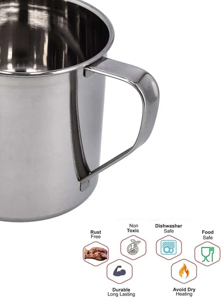 Picture of Dynore Stainless Steel Multipurpose Usage Mug/Tea/Coffee Serving Mug- 500 ml Silver- Set of 1