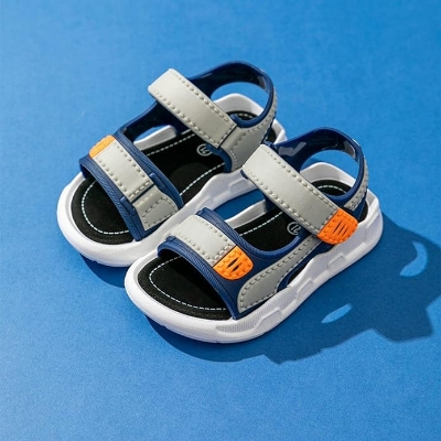 Picture of Summer Baby Sandals Solid Color Baby Boy Sandals Soft Sole Anti-slip Boys Girls Sandals Toddler Baby Shoes Beach