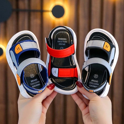Picture of Kids' Comfortable Sports Sandals with Velcro Closure for Boys - Durable Microfiber & Synthetic Leather - New