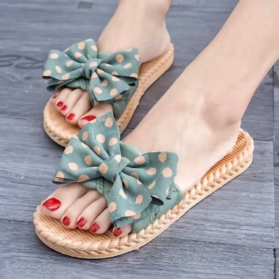Picture of Indoor Slippers Women Home Shoes Lightweight Linen Girl's Slippers Lightweight Home Slippers