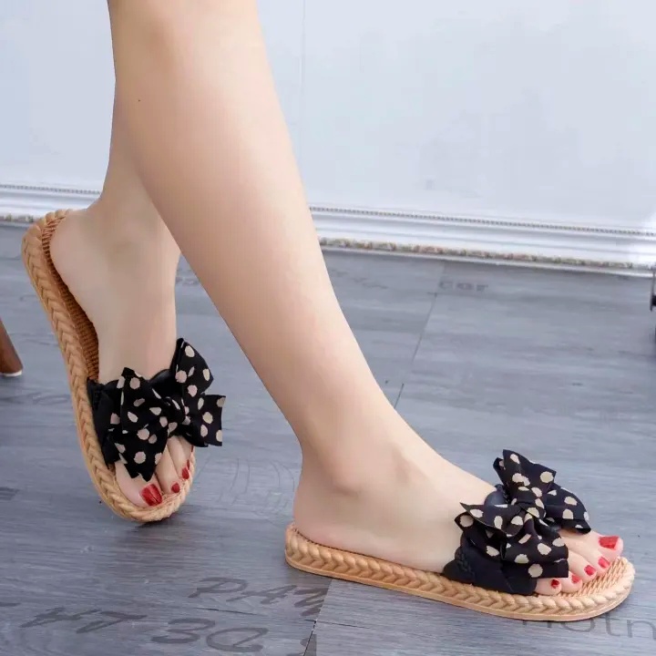 Picture of Indoor Slippers Women Home Shoes Lightweight Linen Girl's Slippers Lightweight Home Slippers