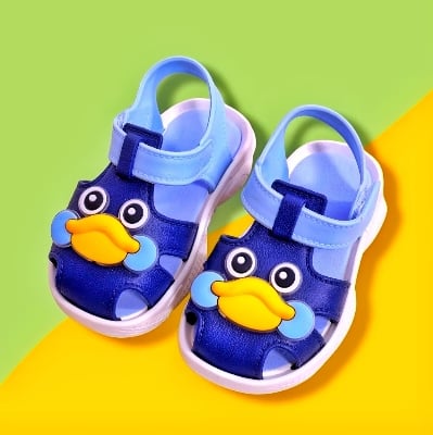 Picture of Children's Flip Flops Boy's & Girl's Summer New Cartoon Boy's Non-Slip Soft Bottom Indoor Bathroom Baby Beach Slippers - Blue, Pink, Brawon