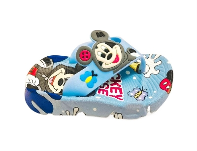 Picture of Children's Flip Flops Boy's & Girl's Summer New Cartoon Boy's Non-Slip Soft Bottom Indoor Bathroom Baby Beach Slippers - Red & Black, Sky