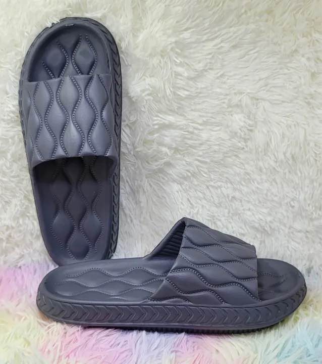 Picture of Premium Luxurious Wave Matte Black Slides – Lightweight Comfort Sandals