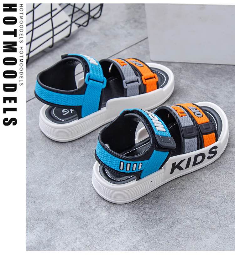 Picture of New Baby Boys Sandals Stylish Colorful Kids Beach Shoes Children Kids Sports Casual Student Pvc Sandals Soft Non-slip Fashion Wild New Summer & Winter Children Beach Sandals For Boys EUR 21-30
