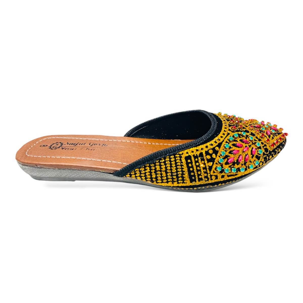 Picture of Girls stone covered nagra shoe stylish fashionable half shoe | Girls exclusive Eid collection nagra shoes EUR 36-40