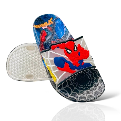 Picture of New Model Cartoon Spider-Man Design PVC Upper Sliders For Kids | Slides For children | Slippers for boys sandals for kids room | Slides Slipper for boys cute Boys Red & Black EUR 24-34