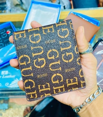 Picture of High Quality Artificial Leather Wallet Money Bag For Men - Black & Brawon