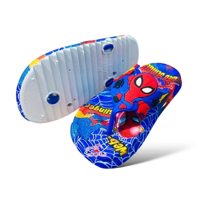 Picture of Children's Flip Flops Boys' New Cartoon Boys' Non-Slip Soft Bottom Indoor Bathroom Baby Beach Slippers Red- Grey & Black