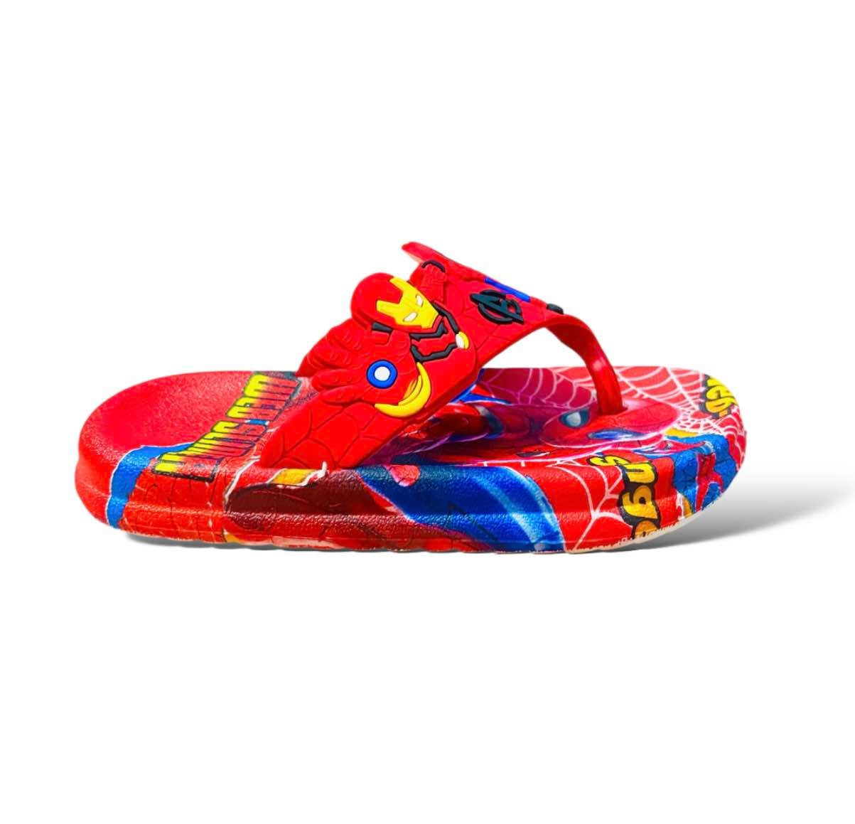 Picture of Children's Flip Flops Boys' New Cartoon Boys' Non-Slip Soft Bottom Indoor Bathroom Baby Beach Slippers Red- Grey & Black