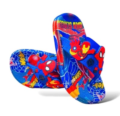 Picture of Children's Flip Flops Boys' New Cartoon Boys' Non-Slip Soft Bottom Indoor Bathroom Baby Beach Slippers Red- Grey & Black Size Eu 24-34