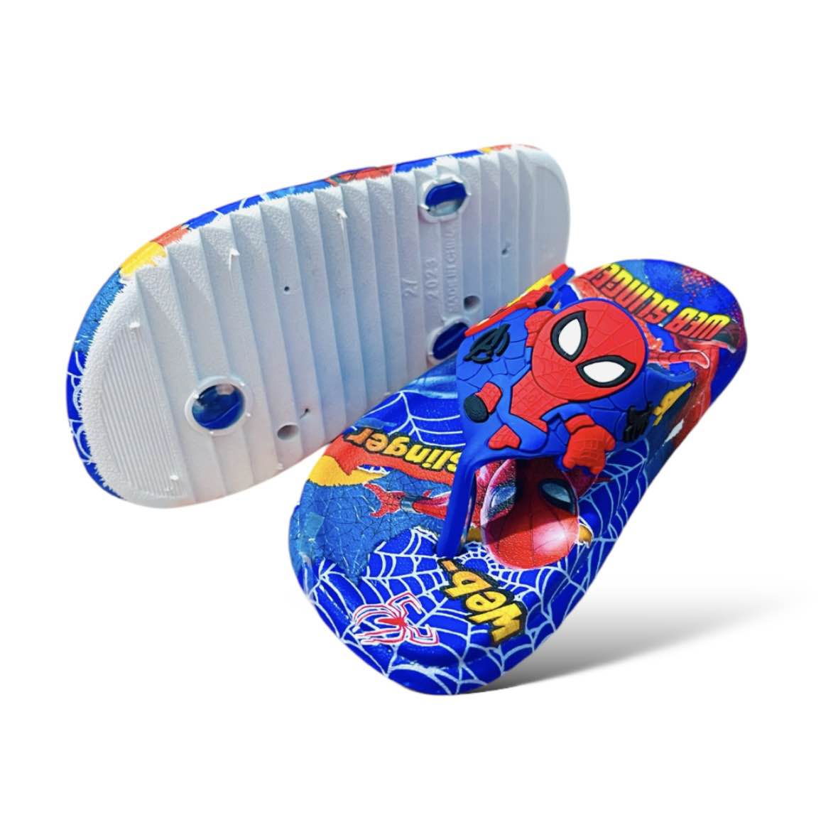 Picture of Children's Flip Flops Boys' New Cartoon Boys' Non-Slip Soft Bottom Indoor Bathroom Baby Beach Slippers Red- Grey & Black Size Eu 24-34