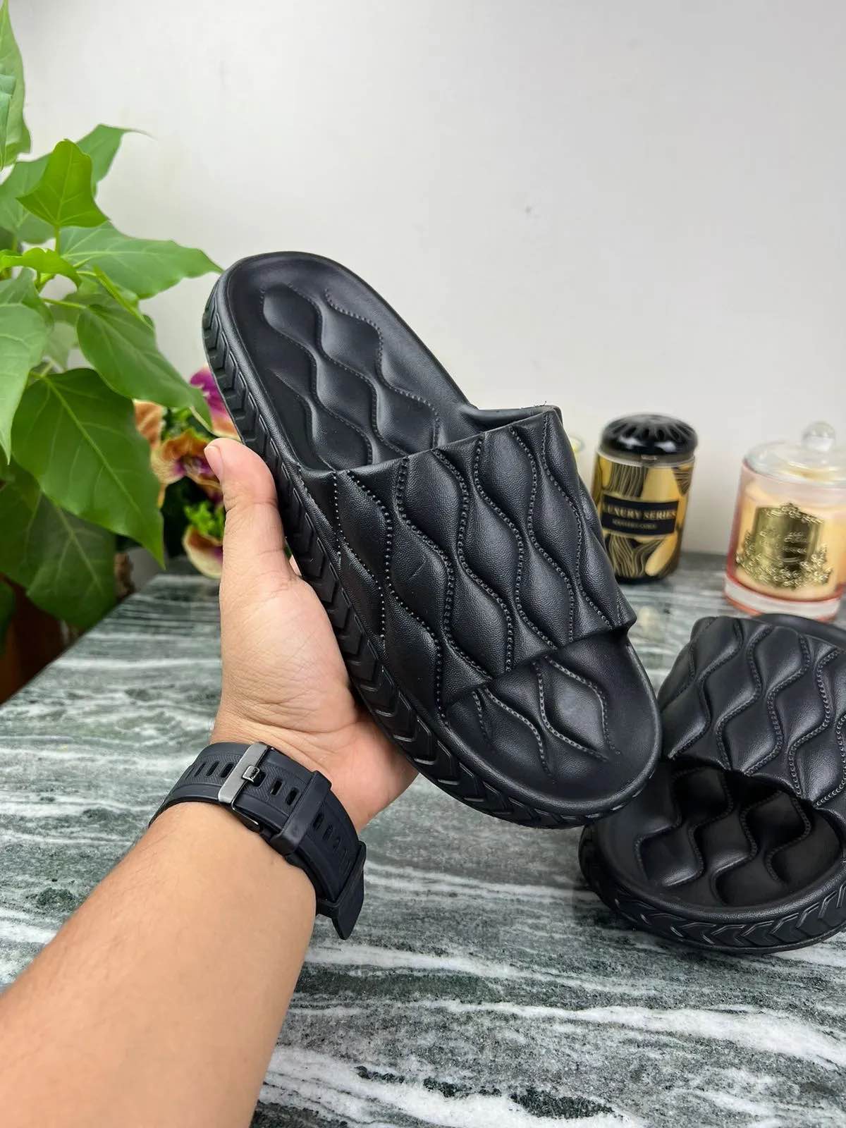 Picture of Slide slipper for Man SunMoon-1001 Slides for Men Slides for boys. shoe for man slides for boys room slipper House slipper