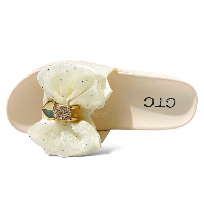 Picture of 2025 New Stylish Heels slippers for woman Color Black & White