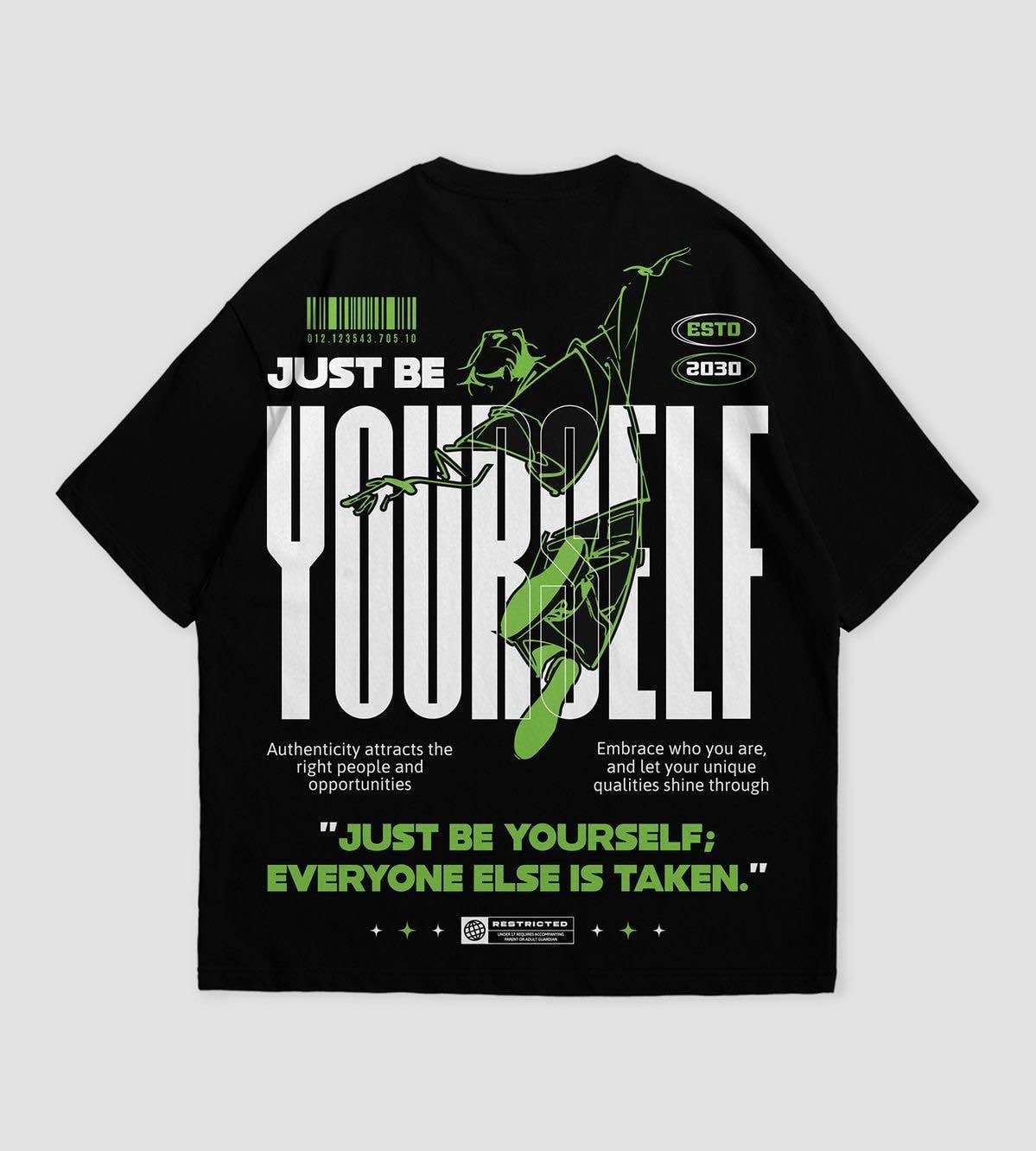 Picture of Men’s Classic Drop Shoulder Cotton T-Shirt – Trendy Oversized Fit