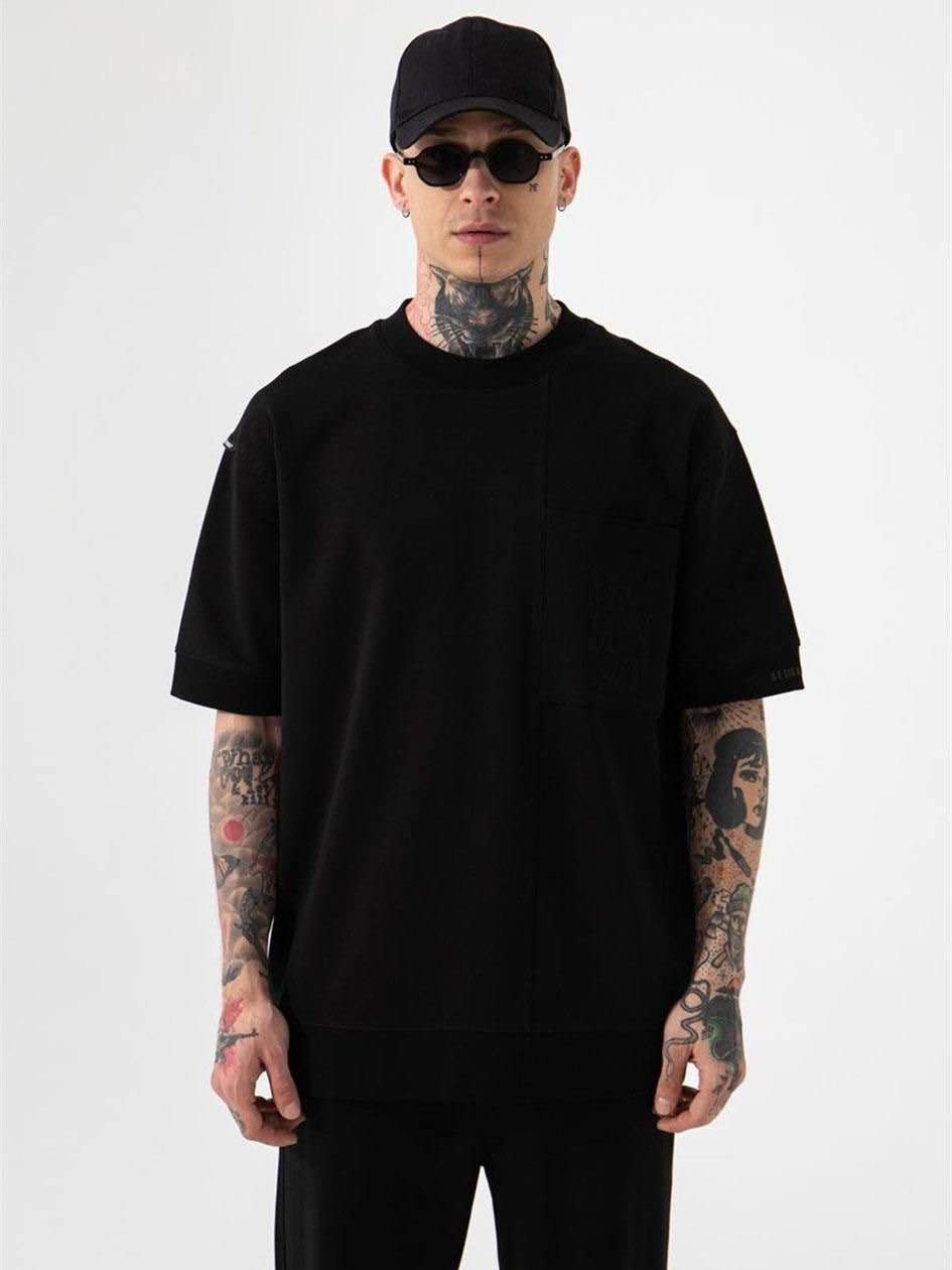 Picture of Men’s Black Oversized Drop Shoulder T-Shirt – Casual Stylish Cotton Tee