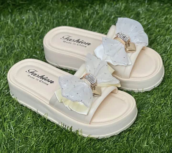 Picture of New Butterfly Net Design Thick Sole Slippers – Trendy & Stylish Sandals for Girls, Ladies & Women