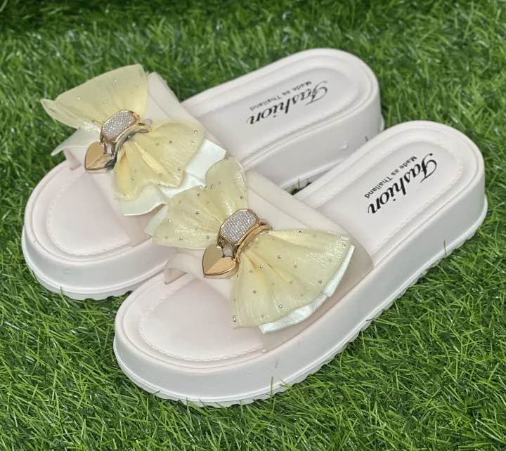 Picture of New Butterfly Net Design Thick Sole Slippers – Trendy & Stylish Sandals for Girls, Ladies & Women