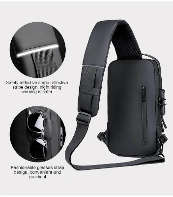 Picture of New Stylish Bag for Boys Chest Pack Multi-functional Chest Bag School Bag Crossbody Bag Zipper Bag Sports Bag Waterproof Bag For Men Street Shoulder Bag Messenger Bag Travel Bag Work or Business Bag