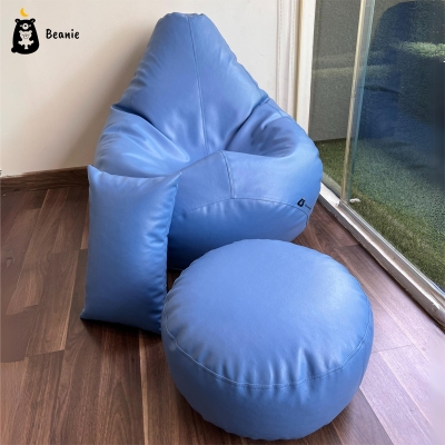 Picture of Leatherette Bean Bags Set - Deep Blue