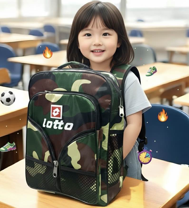Picture of NEW Army School Bag for Boys/Girls 🎒 | 🔥 Camouflage Military Backpack | Primary/High Quality Kids Bag | Waterproof