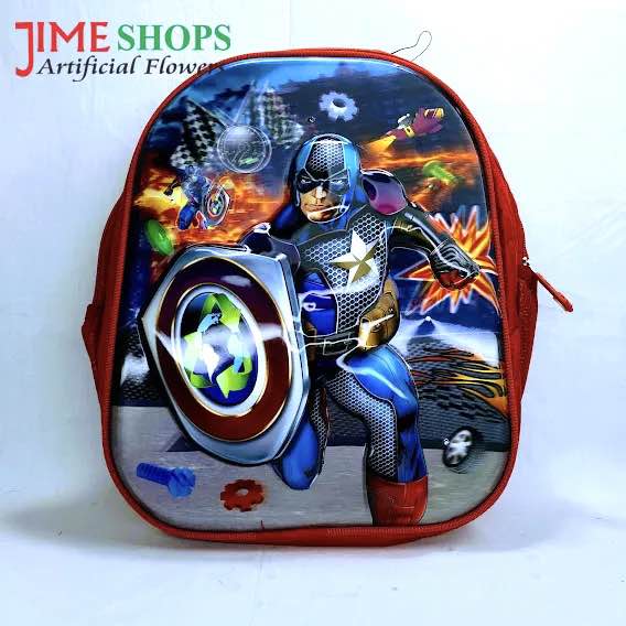 Picture of Premium Quality Captain America 3D Cartoon School Bag – Waterproof, Lightweight & Trendy Backpack for Nursery & KG Boys & Girls | Perfect Birthday Gift Idea