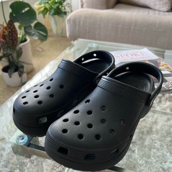 Picture of Unisex Black EVA Clogs – Lightweight Slip-On Sandals with Breathable Holes, Non-Slip Thick Sole, Waterproof & Washable Summer Shoes for Indoor, Outdoor, Beach & Casual Wear – Comfortable Trendy Footwear for Men & Women