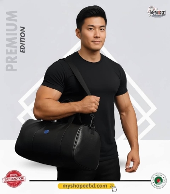 Picture of Trendy Black Gym Bag – Lightweight, Stylish & Perfect for Fitness Lovers | Travel-Friendly Sports Duffel with Smart Storage