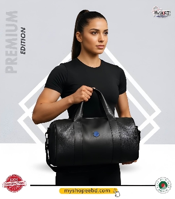 Picture of Trendy Black Gym Bag – Lightweight, Stylish & Perfect for Fitness Lovers | Travel-Friendly Sports Duffel with Smart Storage