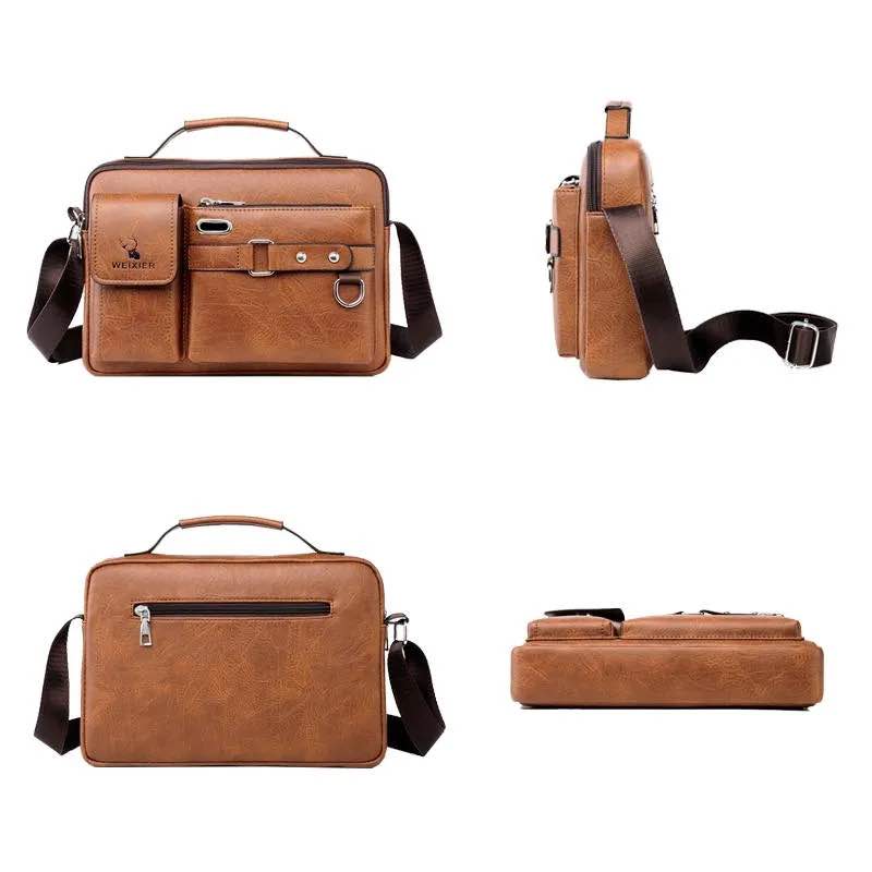 Picture of 🔥 Trendy Men's Business Crossbody Bag | Premium PU Leather Office Shoulder Messenger Bag for Men | Casual Handbag