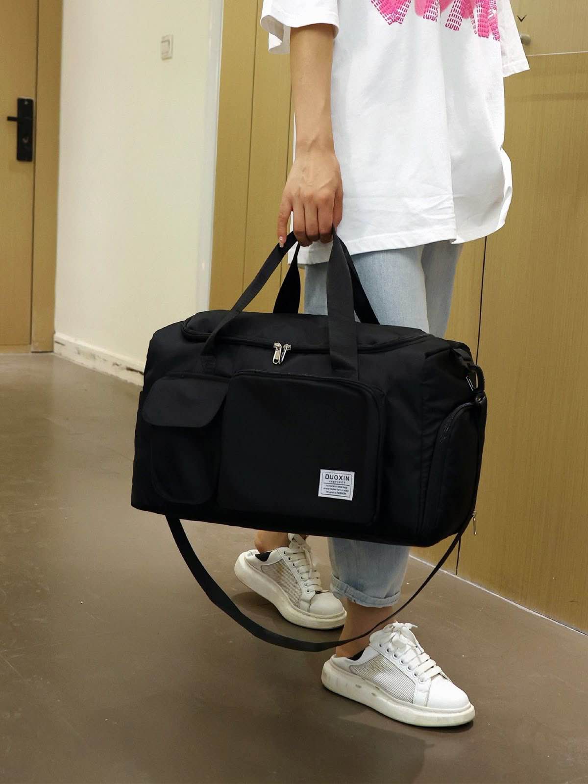 Picture of Premium Large Capacity Travel & Gym Duffel: The Ultimate Waterproof Bag with Smart Shoe & Wet Pockets
