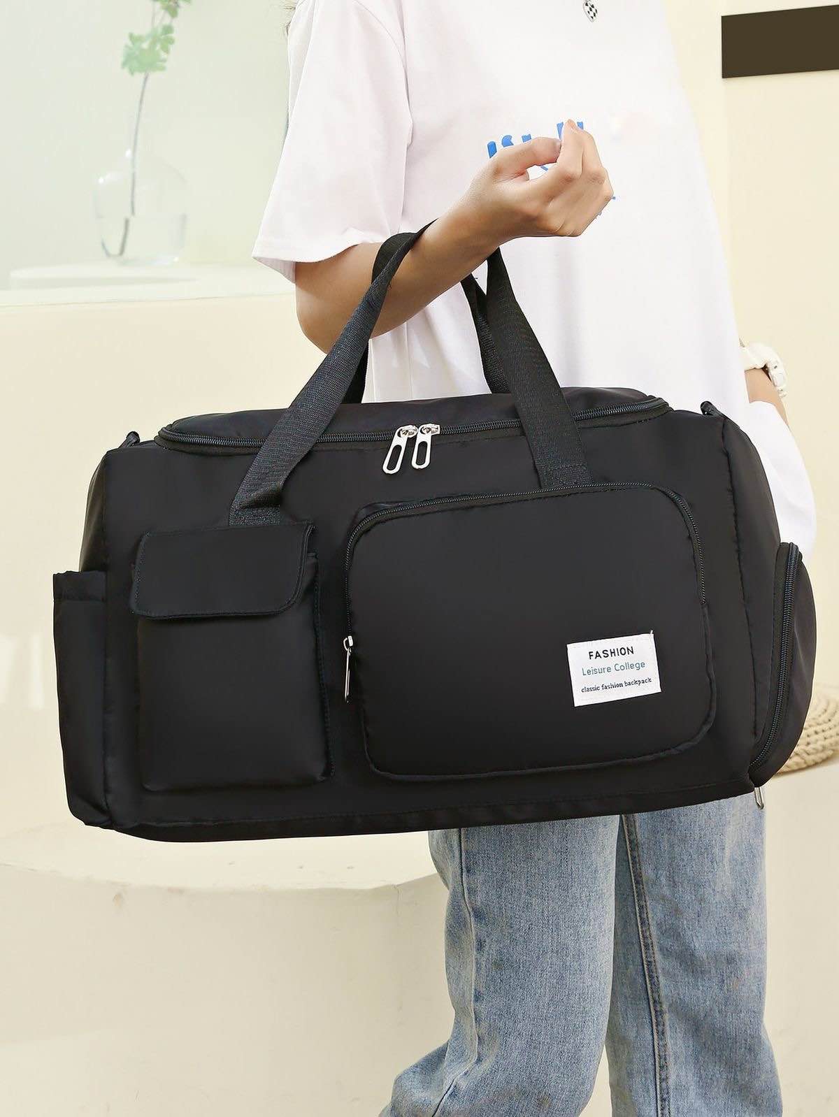 Picture of Viral Waterproof Travel Duffel Bag Large Capacity for Men & Women – Premium Black Gym & Weekend Bag with Shoe Pocket