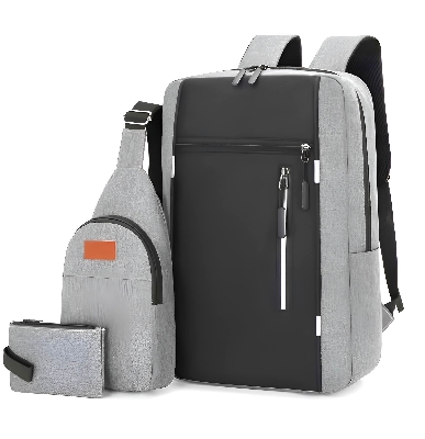 Picture of Cross-Border Premium 3-in-1 Laptop Backpack Set – USB Rechargeable Multifunction Business & Travel Bag for Men | Large Capacity, Waterproof, Stylish School & Computer Backpack