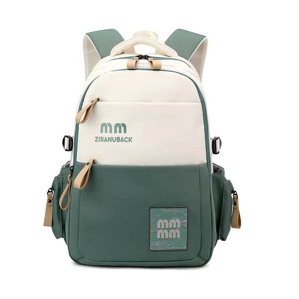 Picture of ZIRANUBACK Two-Tone Casual College Backpack | Fashionable Large Capacity School Bag for Teenagers (Girls & Boys) | Lightweight Travel & Laptop Bag