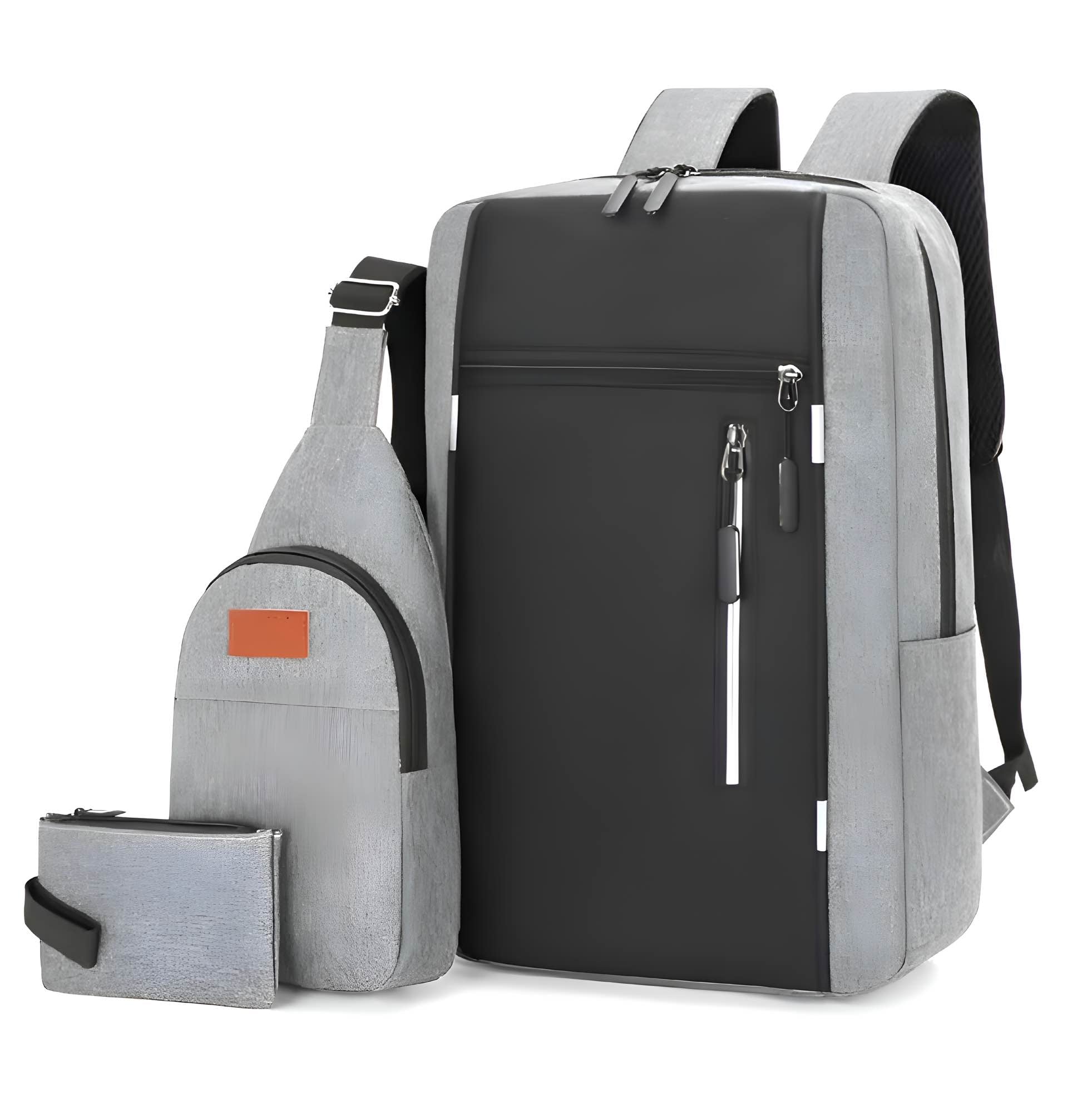 Picture of Premium 3PCS Combo Pack – Kazi Brand Men’s Casual Waterproof Laptop & Computer Backpack Set | College, Travel & Everyday Use