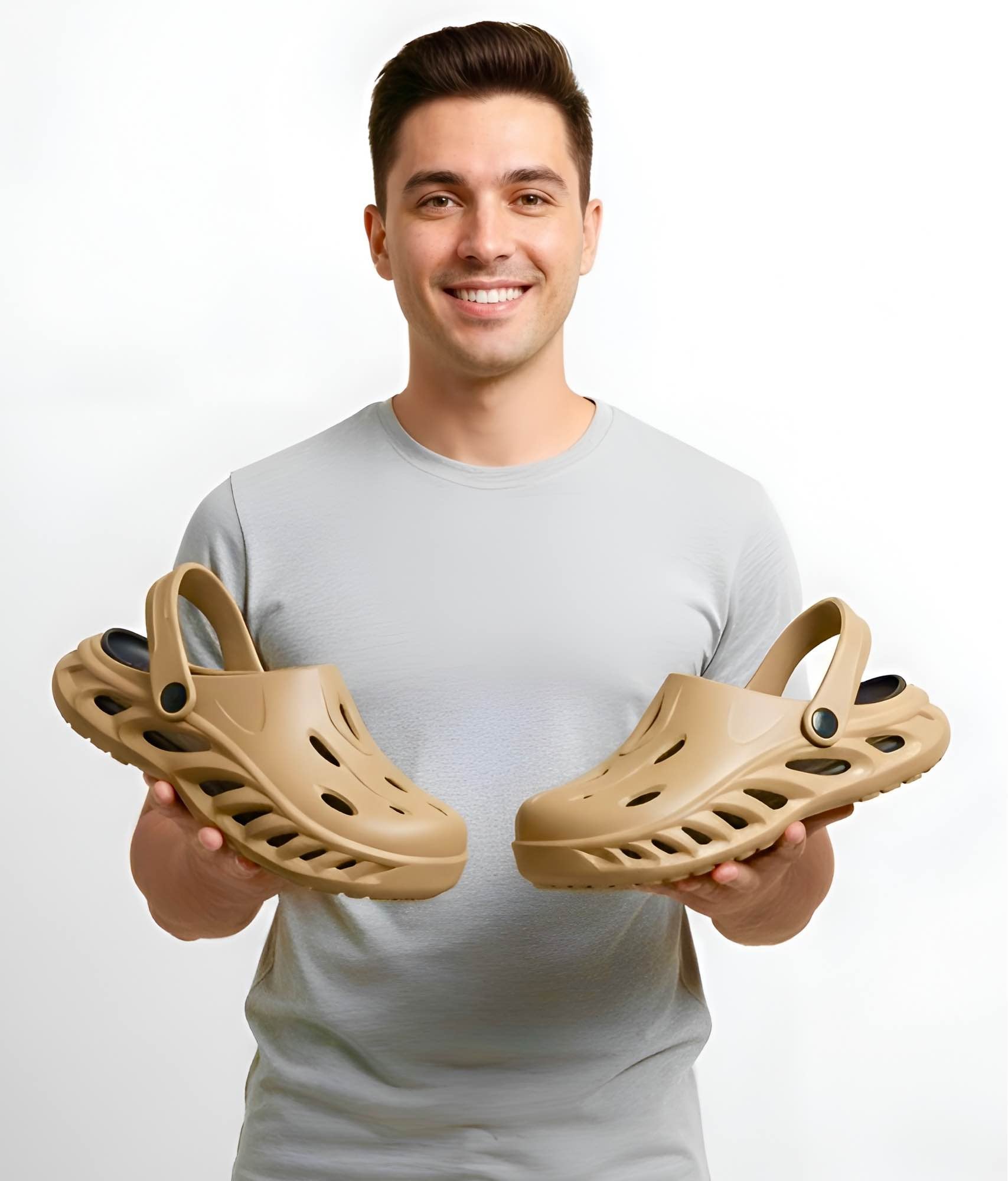 Picture of AirFlex Men’s Premium EVA Clogs Sandals – Black, Blue & Beige | Ultra-Light, Breathable & Comfortable Slip-On Footwear for Daily Use