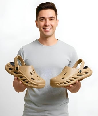 Picture of AirFlex Men’s Premium EVA Clogs Sandals – Black, Blue & Beige | Ultra-Light, Breathable & Comfortable Slip-On Footwear for Daily Use